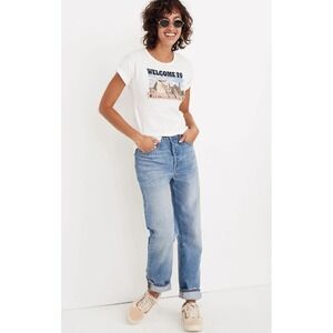 Madewell The Dadjean Women's Blue Wash Denim Jeans Size 33 Style J9508